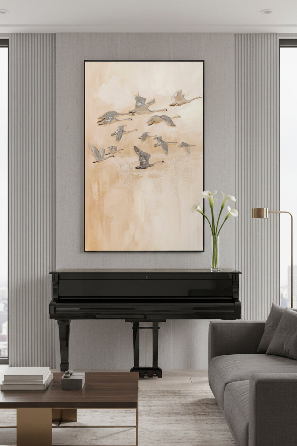   Modern European furniture - Flying Geese Framed Painting - www.oroa.com | Oroa.com