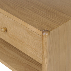   Modern European furniture - Oak Veneer 1-Drawer Nightstand - www.oroa.com | Oroa.com