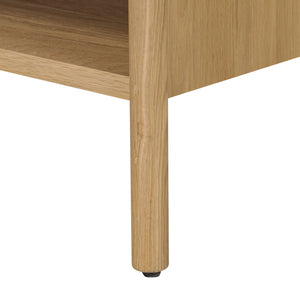   Modern European furniture - Oak Veneer 1-Drawer Nightstand - www.oroa.com | Oroa.com