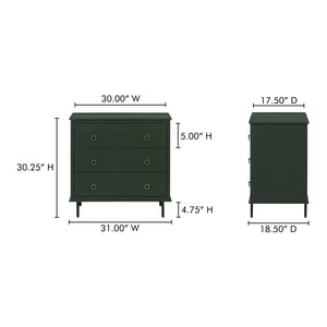   Modern European furniture - Green 3-Drawer Nightstand - www.oroa.com | Oroa.com