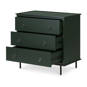   Modern European furniture - Green 3-Drawer Nightstand - www.oroa.com | Oroa.com