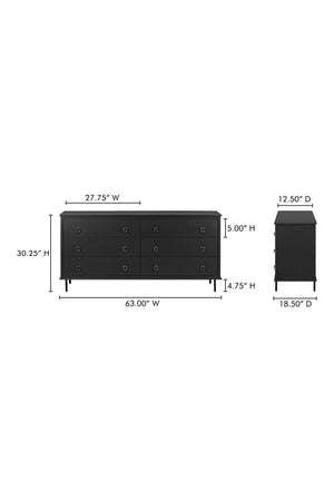   Modern European furniture - 6-Drawer Wooden Dresser - www.oroa.com | Oroa.com