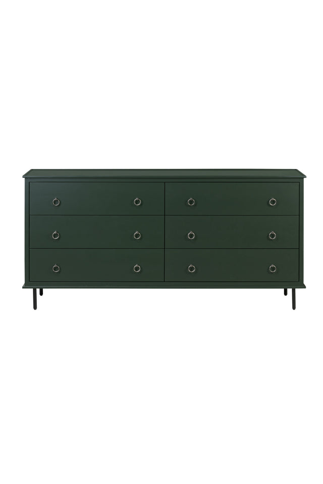 Modern European furniture - 6-Drawer Wooden Dresser - www.oroa.com