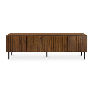   Modern European furniture - Solid Acacia 4-Door Media Cabinet - www.oroa.com | Oroa.com