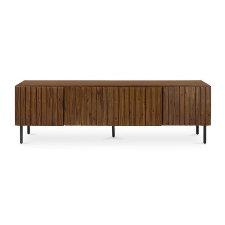  Modern European furniture - Solid Acacia 4-Door Media Cabinet - www.oroa.com | Oroa.com