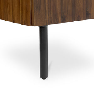   Modern European furniture - Solid Acacia 4-Door Media Cabinet - www.oroa.com | Oroa.com