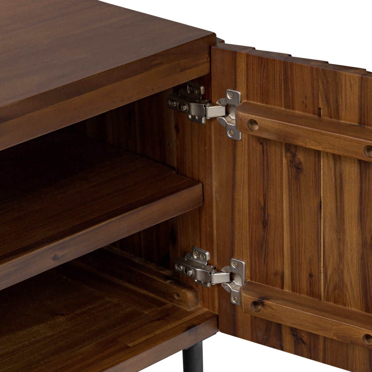   Modern European furniture - Solid Acacia 4-Door Media Cabinet - www.oroa.com | Oroa.com