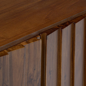   Modern European furniture - Solid Acacia 4-Door Media Cabinet - www.oroa.com | Oroa.com