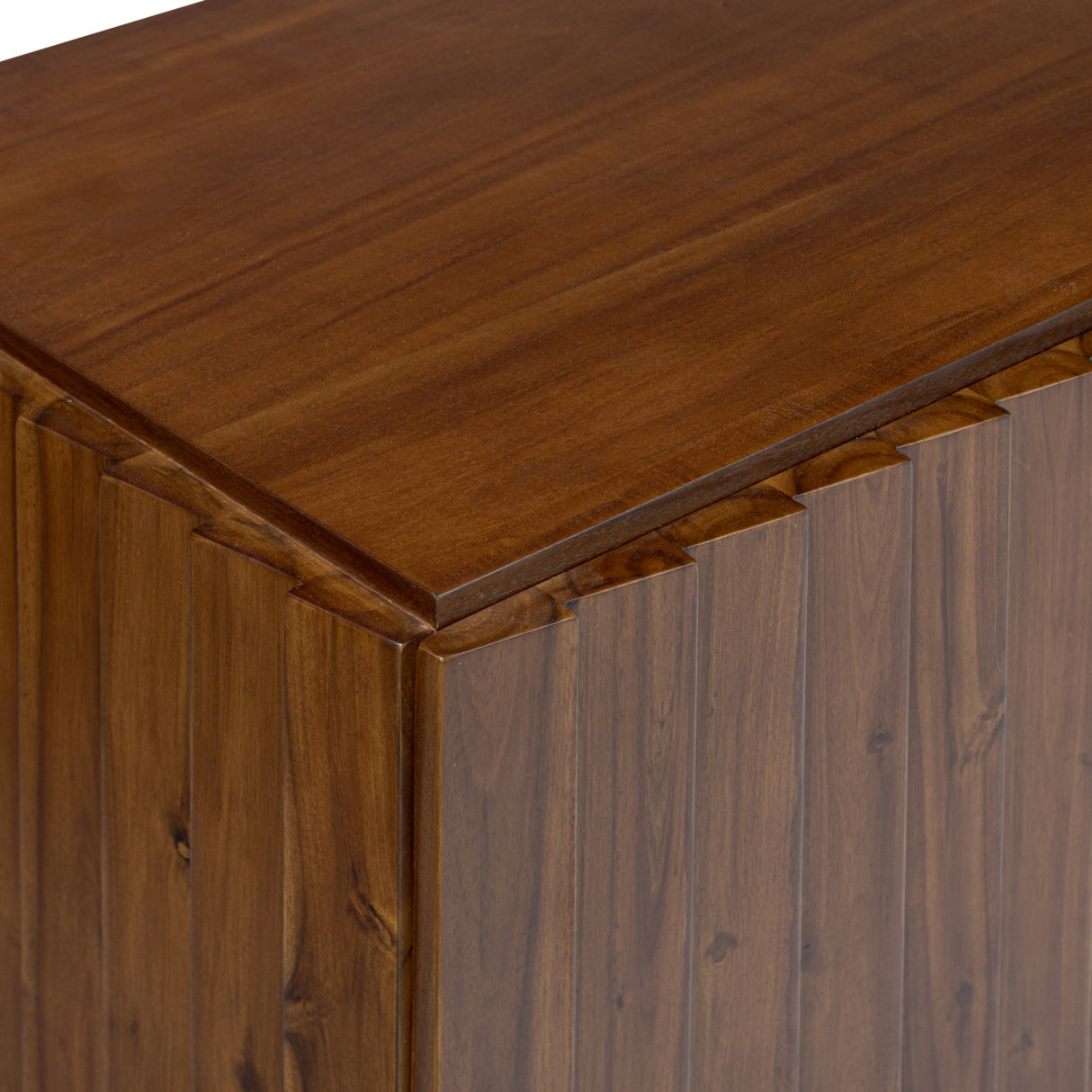   Modern European furniture - Solid Acacia 4-Door Media Cabinet - www.oroa.com | Oroa.com