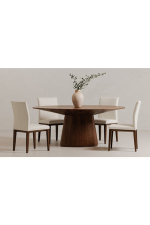   Modern European furniture - Walnut Veneer Oval Dining Table - www.oroa.com | Oroa.com