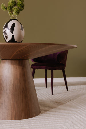   Modern European furniture - Round Oak Veneer Dining Table - www.oroa.com | Oroa.com