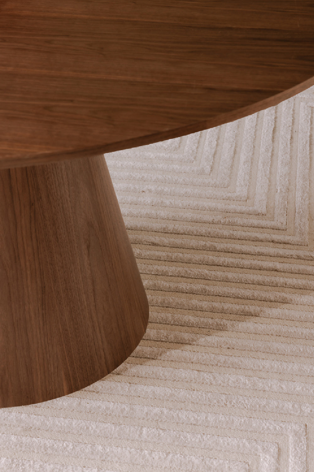   Modern European furniture - Round Oak Veneer Dining Table - www.oroa.com | Oroa.com