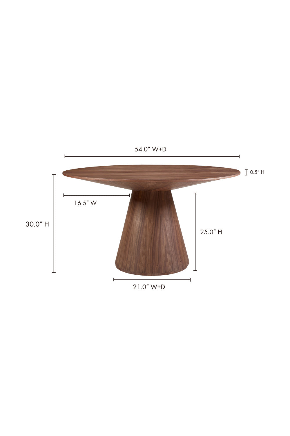   Modern European furniture - Round Oak Veneer Dining Table - www.oroa.com | Oroa.com