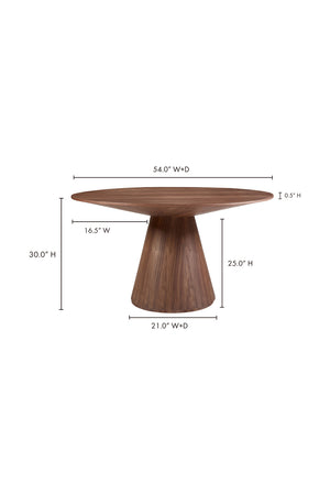   Modern European furniture - Round Oak Veneer Dining Table - www.oroa.com | Oroa.com