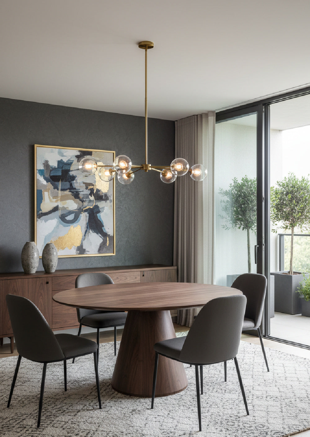   Modern European furniture - Round Oak Veneer Dining Table - www.oroa.com | Oroa.com