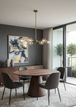   Modern European furniture - Round Oak Veneer Dining Table - www.oroa.com | Oroa.com