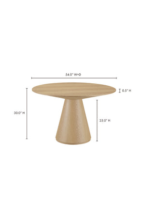  Modern European furniture - Round Oak Veneer Dining Table - www.oroa.com | Oroa.com
