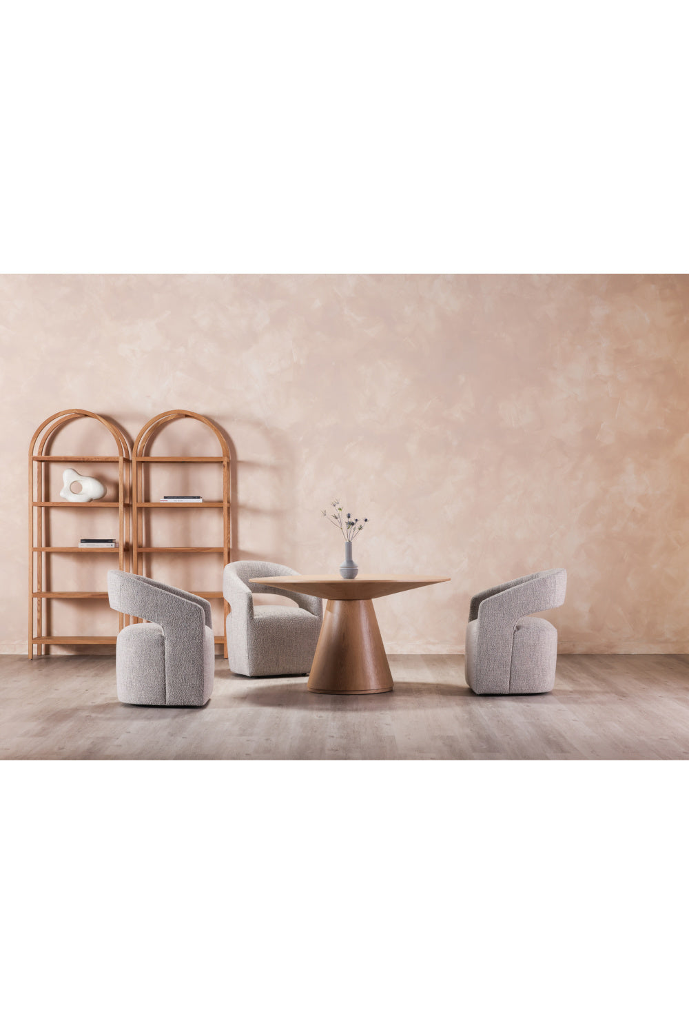   Modern European furniture - Round Oak Veneer Dining Table - www.oroa.com | Oroa.com