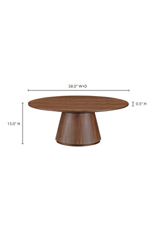   Modern European furniture - Round Oak Veneer Coffee Table - www.oroa.com | Oroa.com