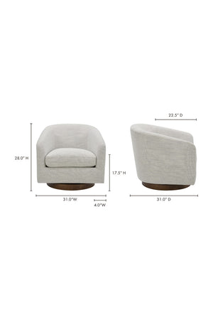  Modern European furniture - Curved Swivel Accent Chair - www.oroa.com | Oroa.com