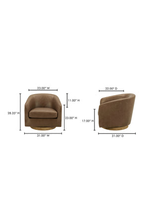   Modern European furniture - Curved Swivel Accent Chair - www.oroa.com | Oroa.com