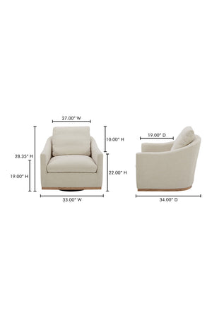   Modern European furniture - Barrel Back Swivel Lounge Chair - www.oroa.com | Oroa.com