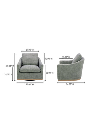  Modern European furniture - Barrel Back Swivel Lounge Chair - www.oroa.com | Oroa.com