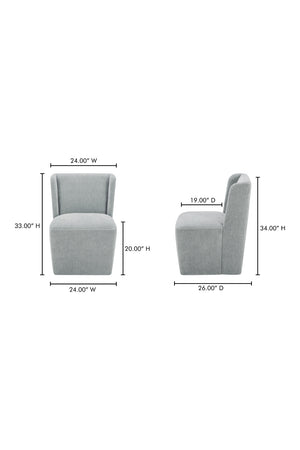   Modern European furniture - Upholstered Rolling Dining Chair - www.oroa.com | Oroa.com