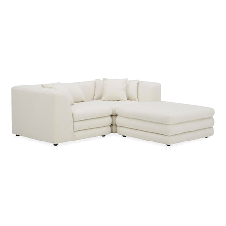   Modern European furniture - White Modular Chair With Ottoman - www.oroa.com | Oroa.com