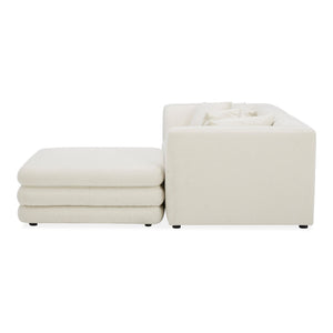   Modern European furniture - White Modular Chair With Ottoman - www.oroa.com | Oroa.com