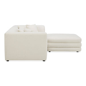   Modern European furniture - White Modular Chair With Ottoman - www.oroa.com | Oroa.com