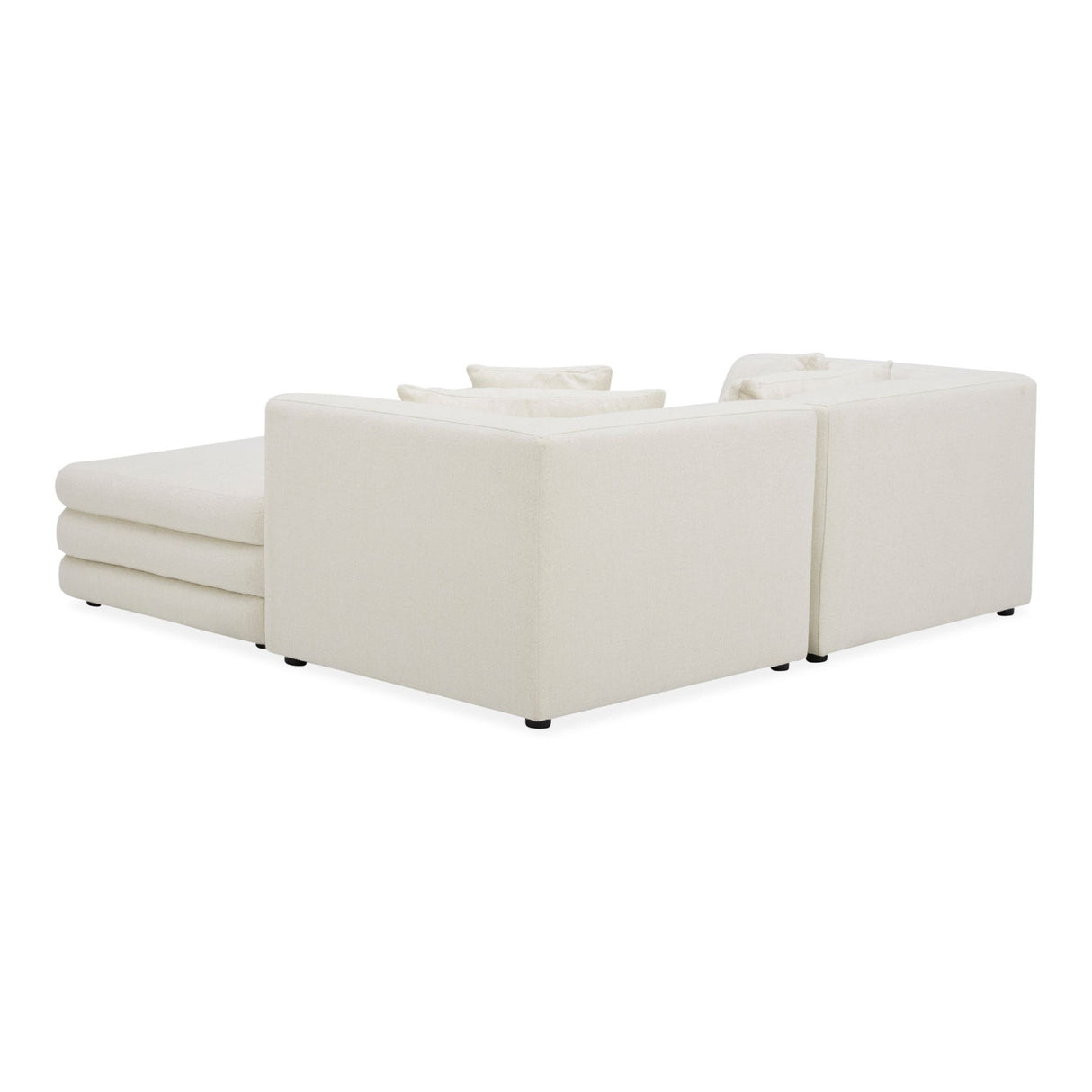   Modern European furniture - White Modular Chair With Ottoman - www.oroa.com | Oroa.com