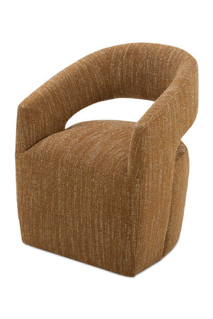   Modern European furniture - Brown Open-Back Rolling Dining Chair - www.oroa.com | Oroa.com