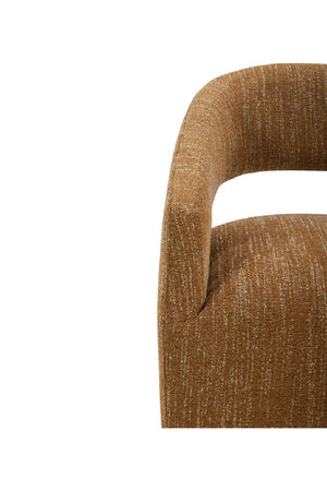   Modern European furniture - Brown Open-Back Rolling Dining Chair - www.oroa.com | Oroa.com