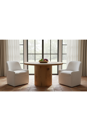   Modern European furniture - Upholstered Rolling Dining Chair - www.oroa.com | Oroa.com