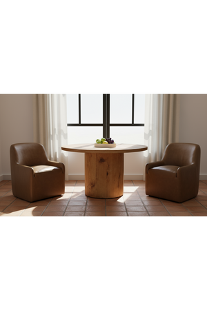   Modern European furniture - Upholstered Rolling Dining Chair - www.oroa.com | Oroa.com
