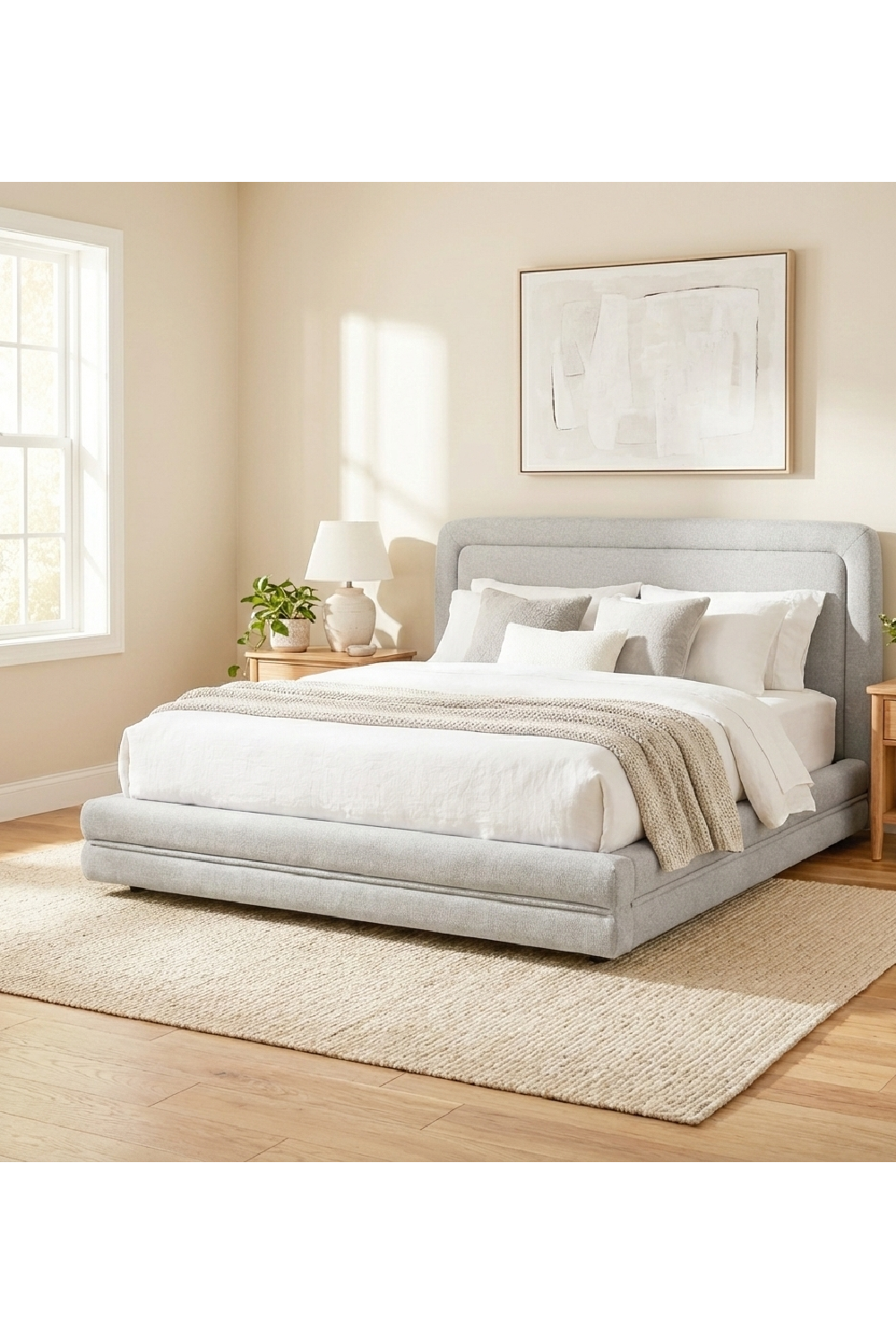   Modern European furniture - White Tufted Bed - www.oroa.com | Oroa.com