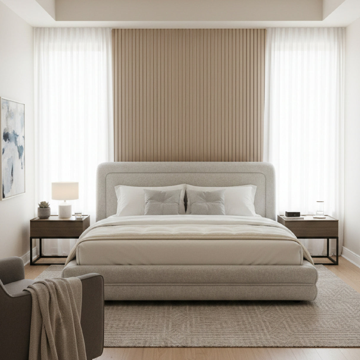   Modern European furniture - White Tufted Bed - www.oroa.com | Oroa.com