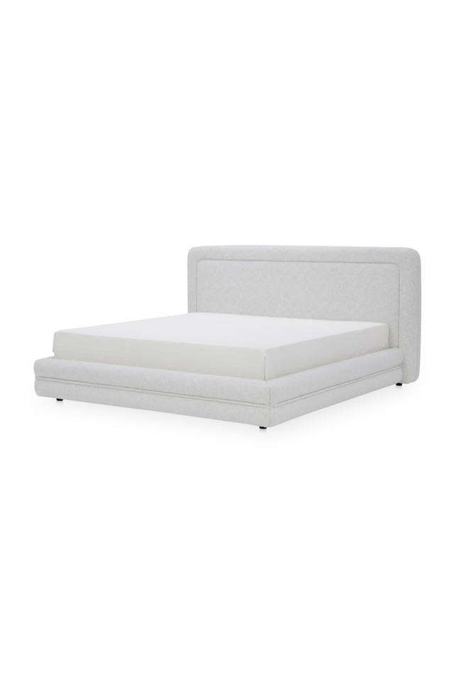 Modern European furniture - White Tufted Bed - www.oroa.com