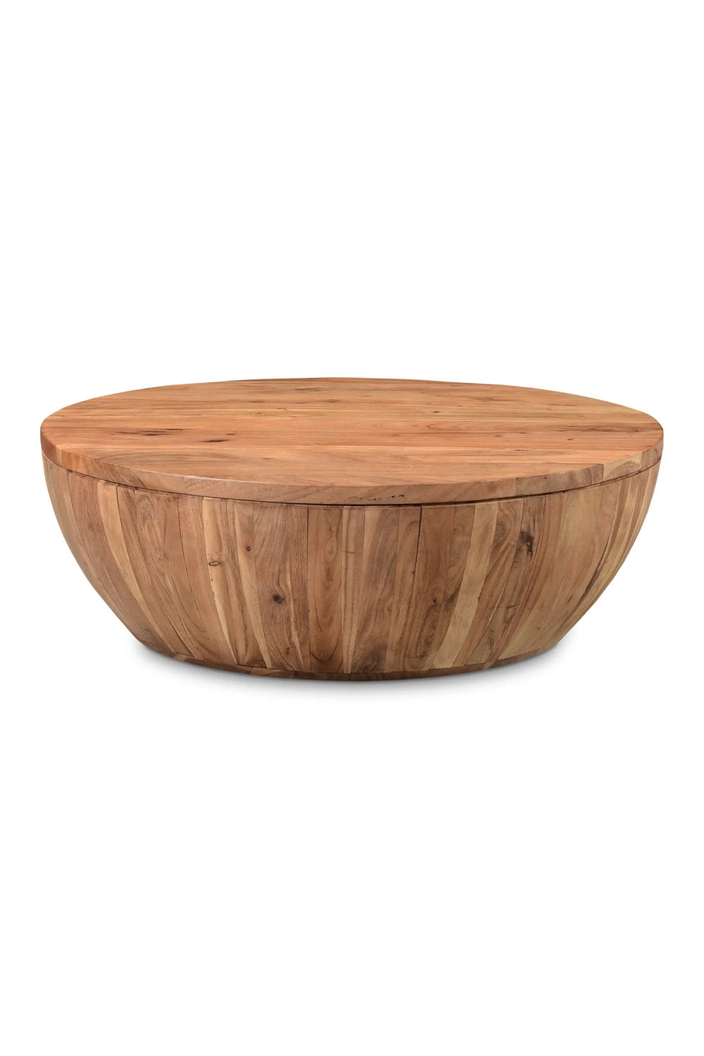   Modern European furniture - Round Acacia Storage Coffee Table - www.oroa.com | Oroa.com