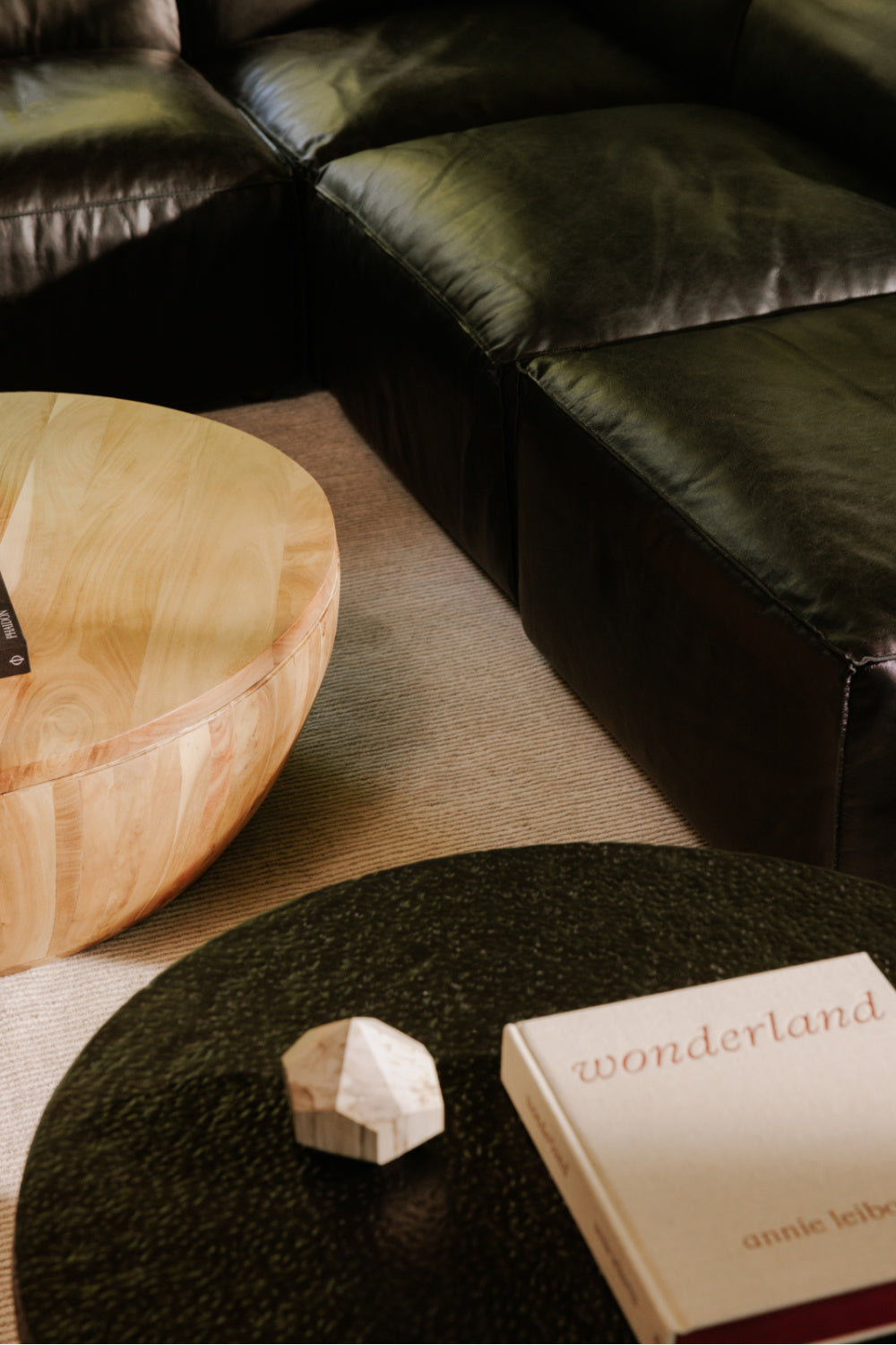   Modern European furniture - Round Acacia Storage Coffee Table - www.oroa.com | Oroa.com