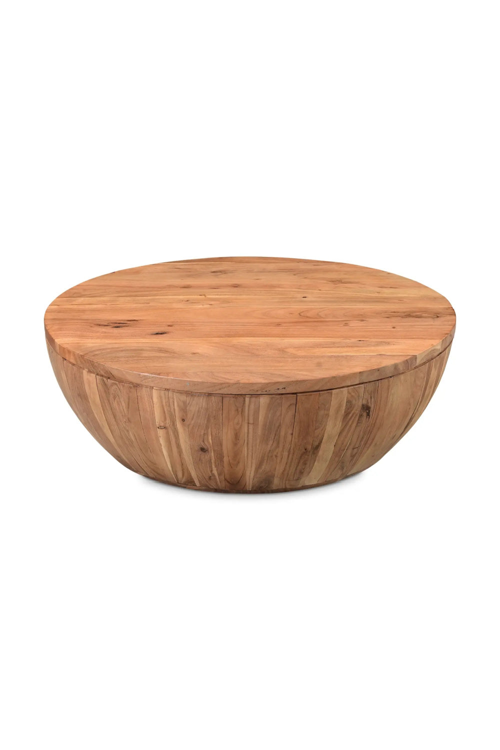   Modern European furniture - Round Acacia Storage Coffee Table - www.oroa.com | Oroa.com