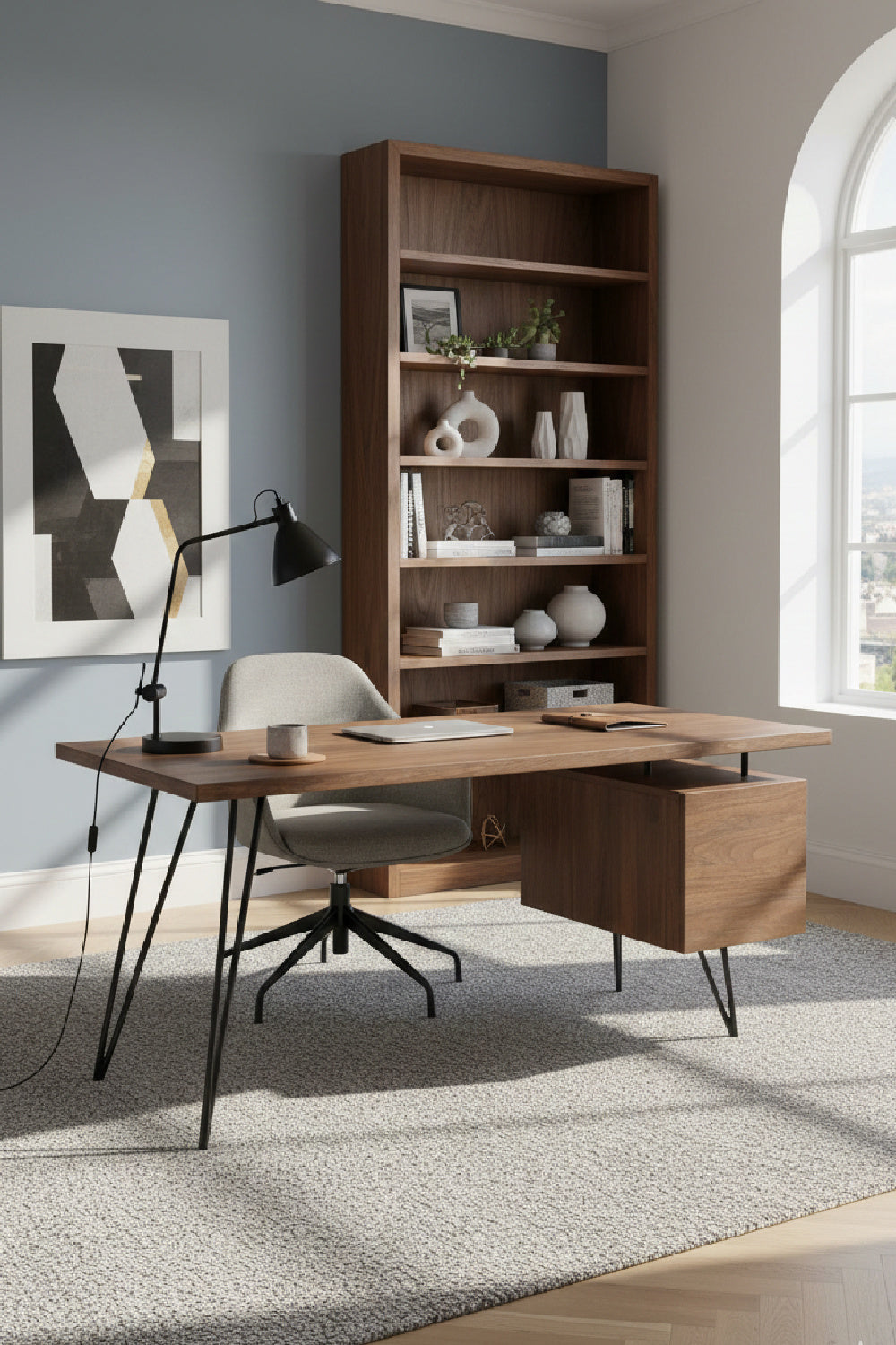   Modern European furniture - Solid Acacia 1-Drawer Desk - www.oroa.com | Oroa.com