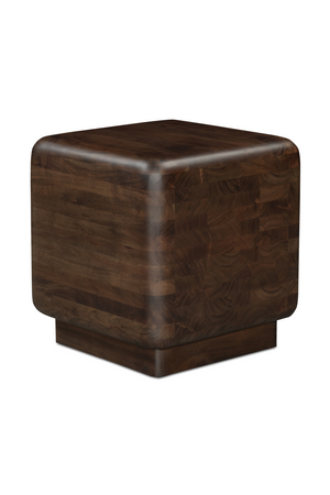   Modern European furniture - Brown Acacia Cube Side Table - www.oroa.com | Oroa.com