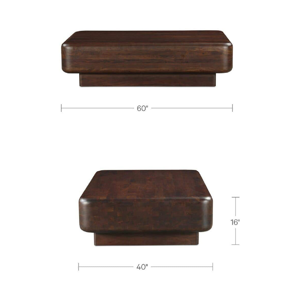   Modern European furniture - Brown Acacia Coffee Table - www.oroa.com | Oroa.com