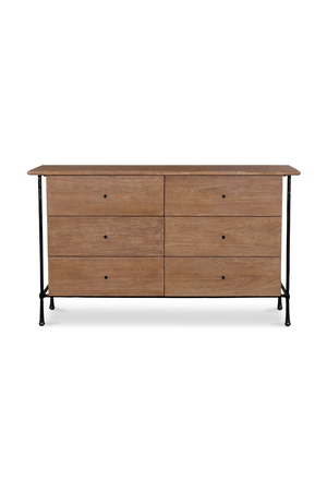   Modern European furniture - Wire-Brushed Acacia 6-Drawer Dresser - www.oroa.com | Oroa.com