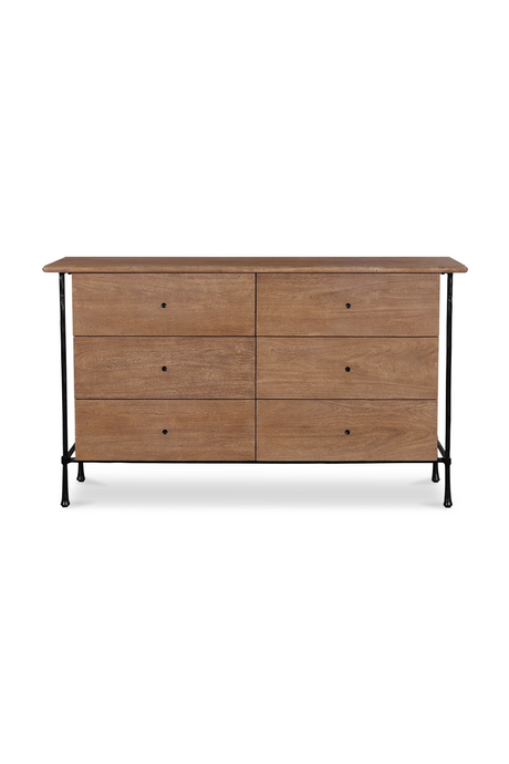   Modern European furniture - Wire-Brushed Acacia 6-Drawer Dresser - www.oroa.com | Oroa.com