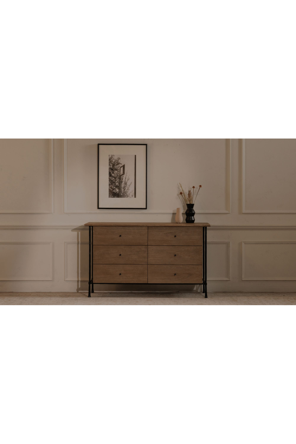   Modern European furniture - Wire-Brushed Acacia 6-Drawer Dresser - www.oroa.com | Oroa.com