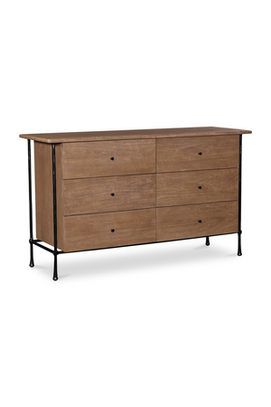   Modern European furniture - Wire-Brushed Acacia 6-Drawer Dresser - www.oroa.com | Oroa.com