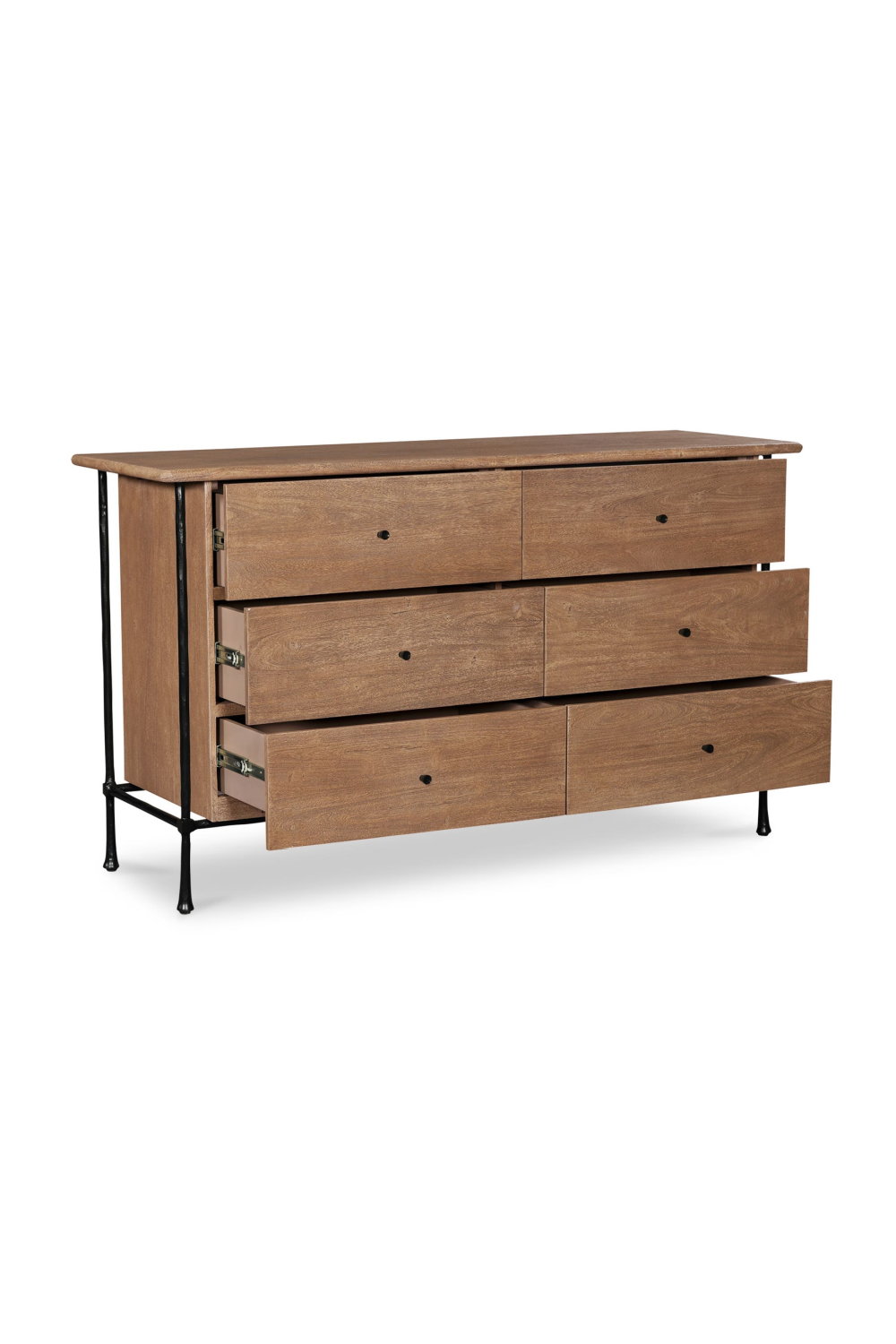   Modern European furniture - Wire-Brushed Acacia 6-Drawer Dresser - www.oroa.com | Oroa.com